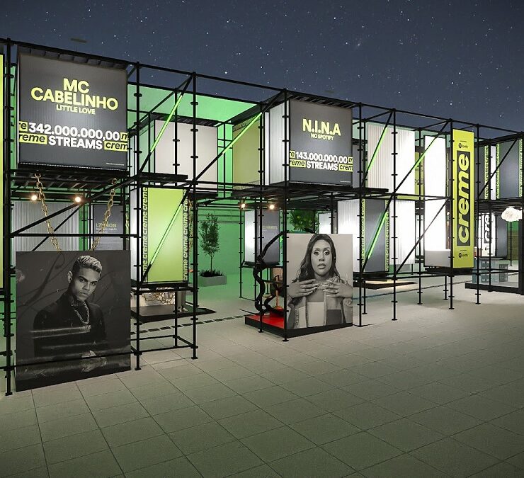 Experiência creme: de itens pessoais a cenários icônicos. confira a exposição do spotify